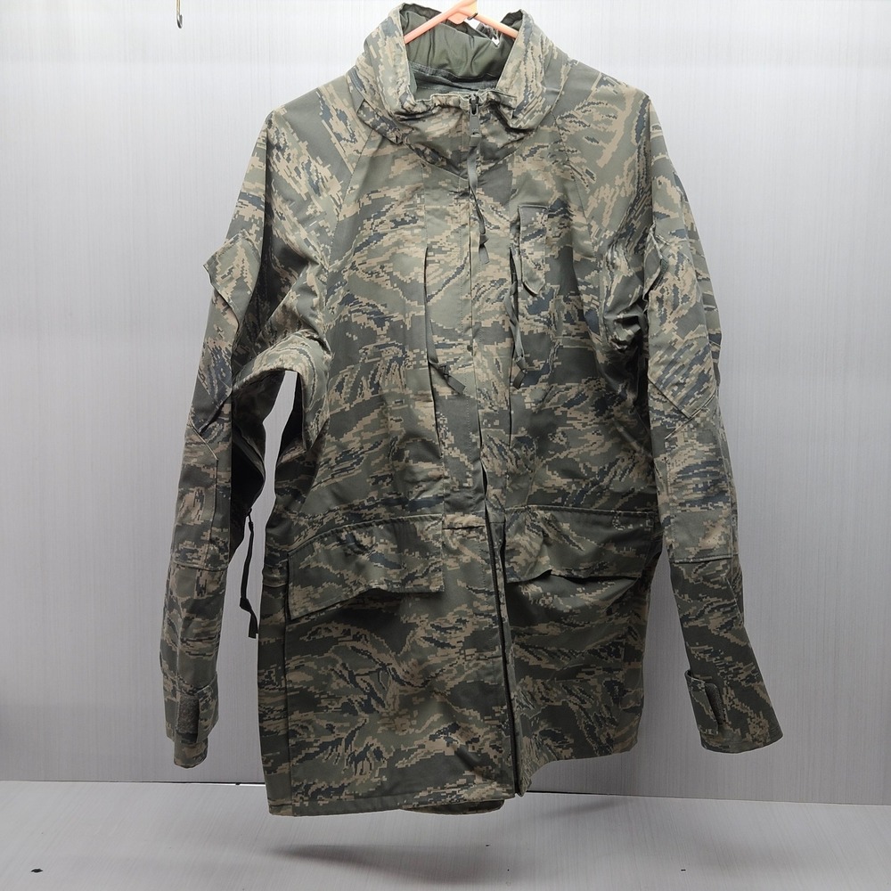 USAF Digital Tiger Stripe Camo APECS Gore-Tex Parka Mens Medium Regular USA Made